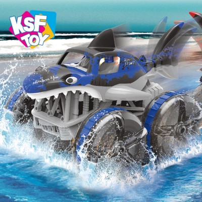 Battery Wireless Hand Cheap High Speed Remote Control Toy Kid Sport Stunt4C Amphibious Shark Rc Car